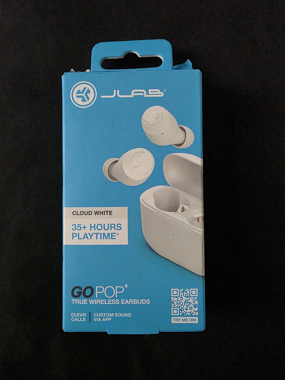 JLab Go Pop+ True Wireless Earbuds - Cloud White